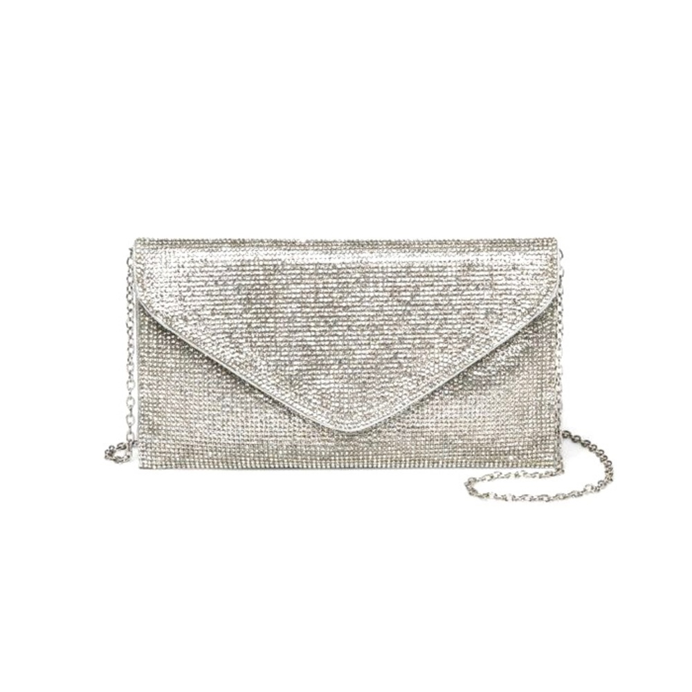 Crystal Metal Clasp Closure Envelope Clutch - Picture 1 of 3